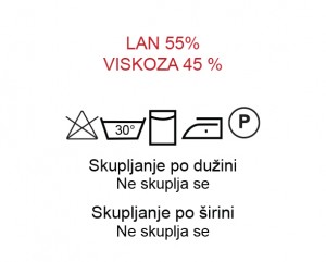 Lan 55%, Viskoza 45%